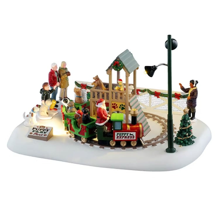Lemax Puppy Play Park Battery Operated 54456