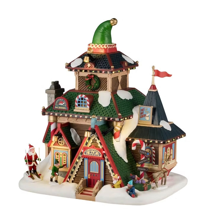 Lemax Elwood's Elf Lodge Battery Operated 45224