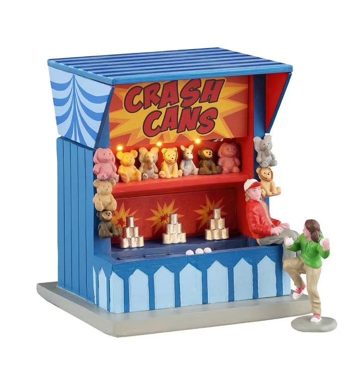 Lemax Crash Cans Game Set Of 2 Battery Operated 54460