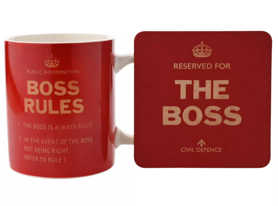 Civil Defence The Boss Mug and Coaster Set