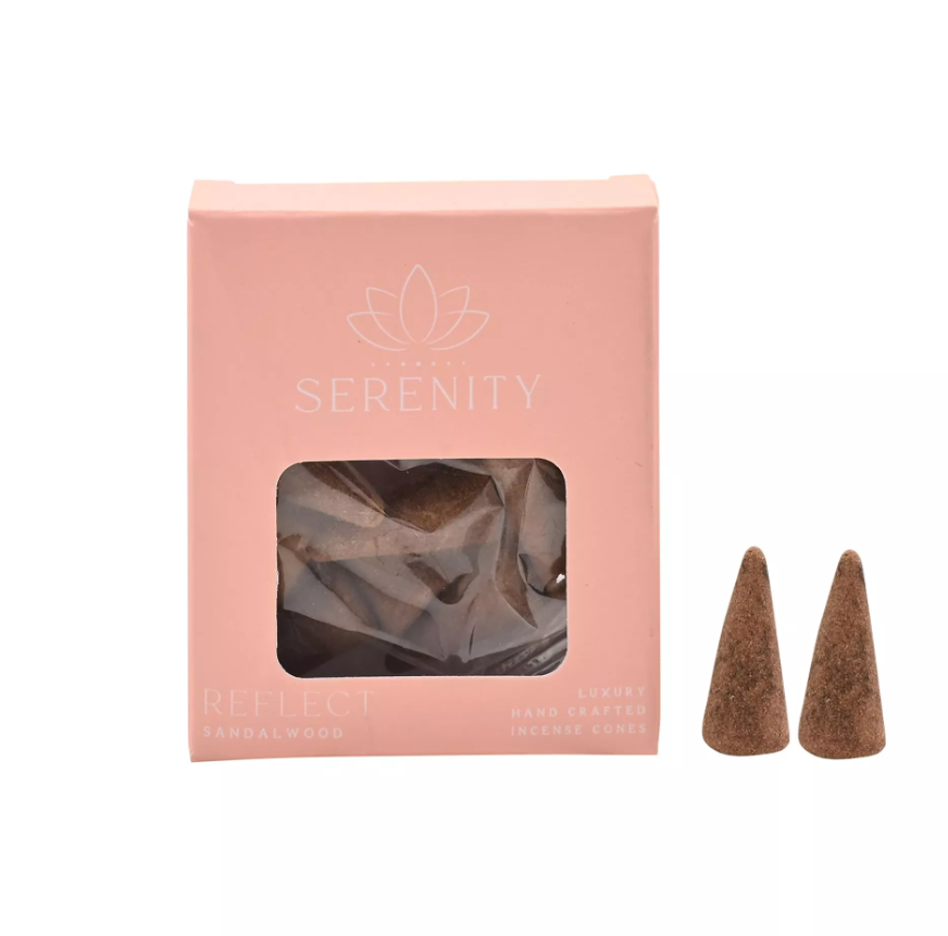 Serenity Reflect 10 Incense Cones - Sandalwood
