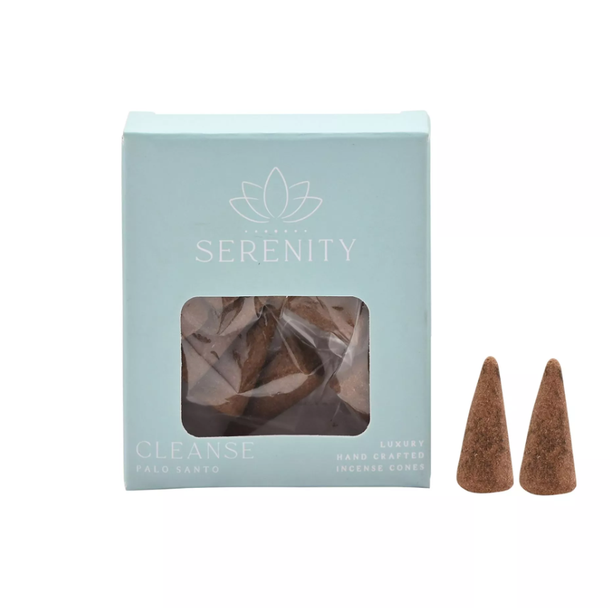 Serenity Cleanse 10 Incense Cones - Palo Santo