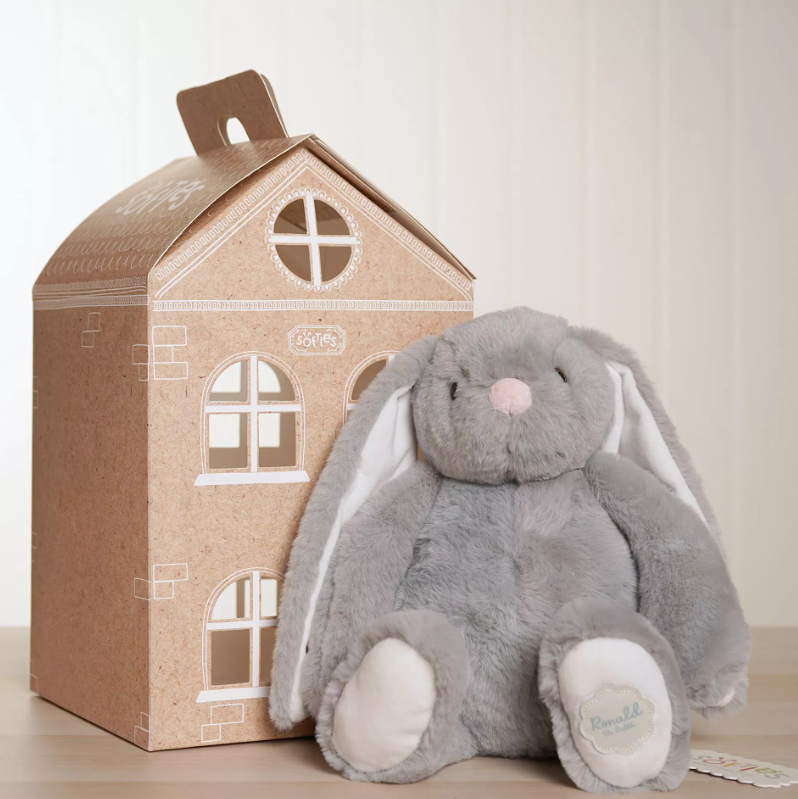 Softies Ronald The Classical Plush Grey Bunny 30 cm