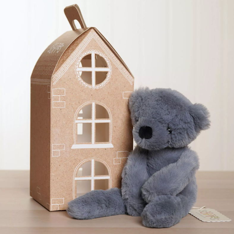 Softies Pip The Plush Long Leg Blue Teddy Bear 30cm