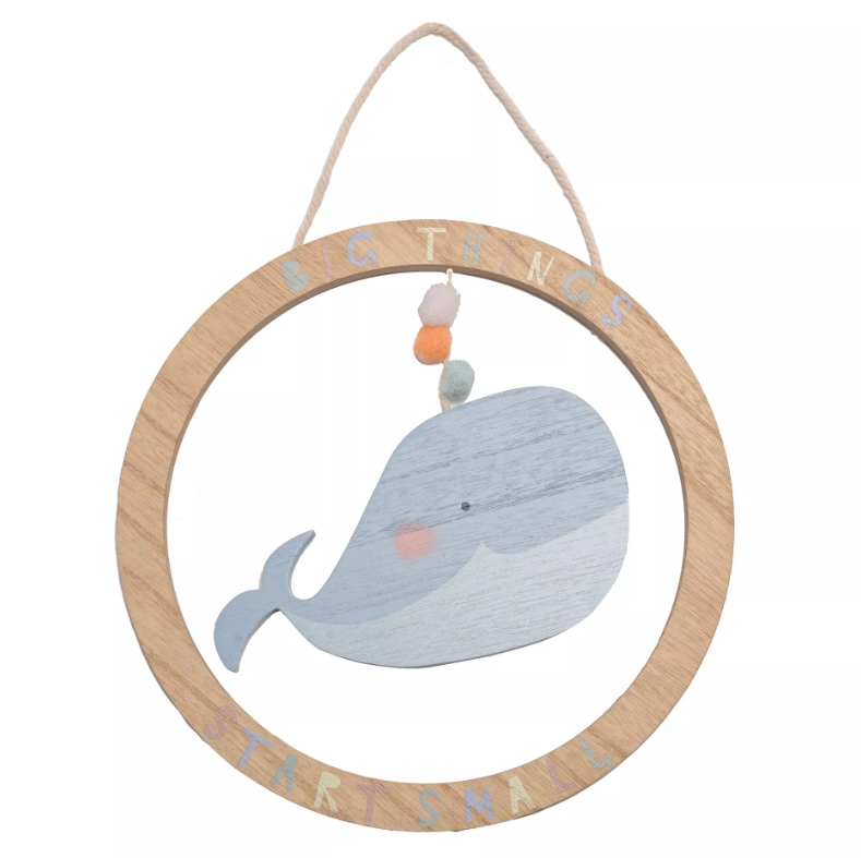 Petit Cheri Whale Plaque 24cm