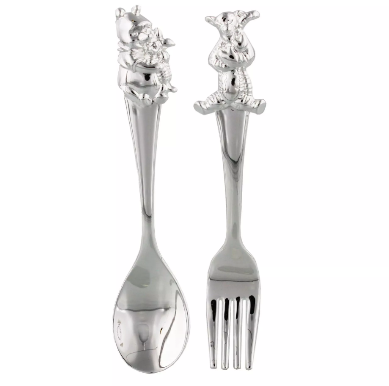 Disney Winnie the Pooh Silverplated Fork & Spoon Set