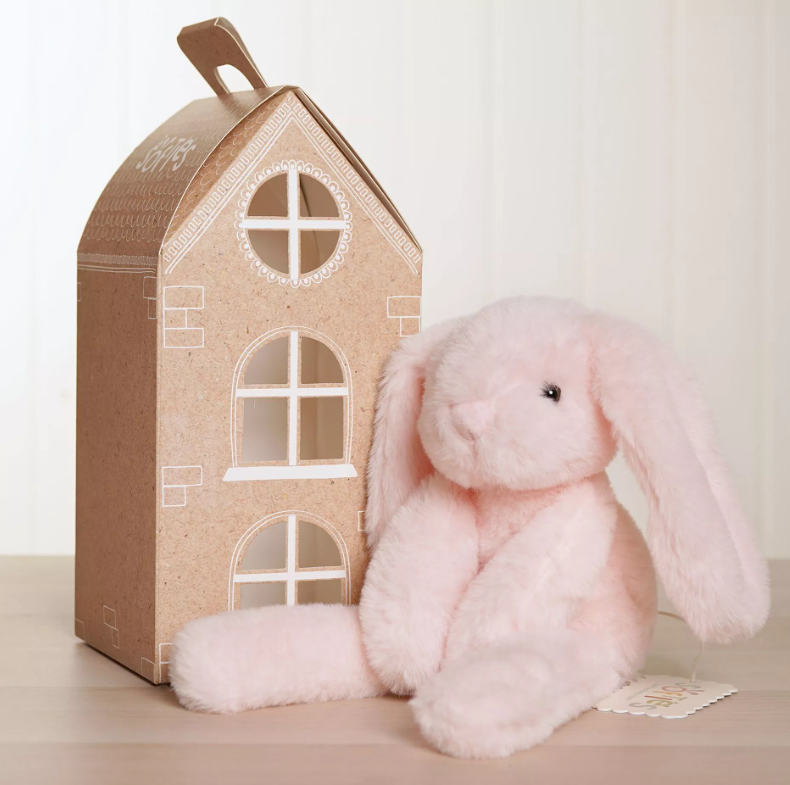 Softies Katie The Plush Long Leg Light Pink Bunny 35cm