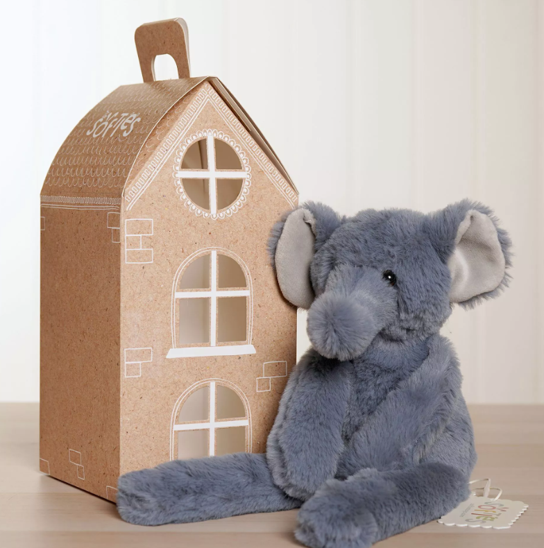 Softies George The Plush Long Leg Petrol Elephant 35 cm