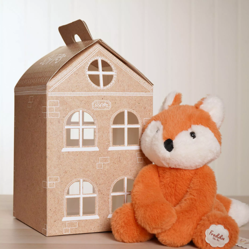 Softies Freddie The Plush Sitting Brown Fox 22cm