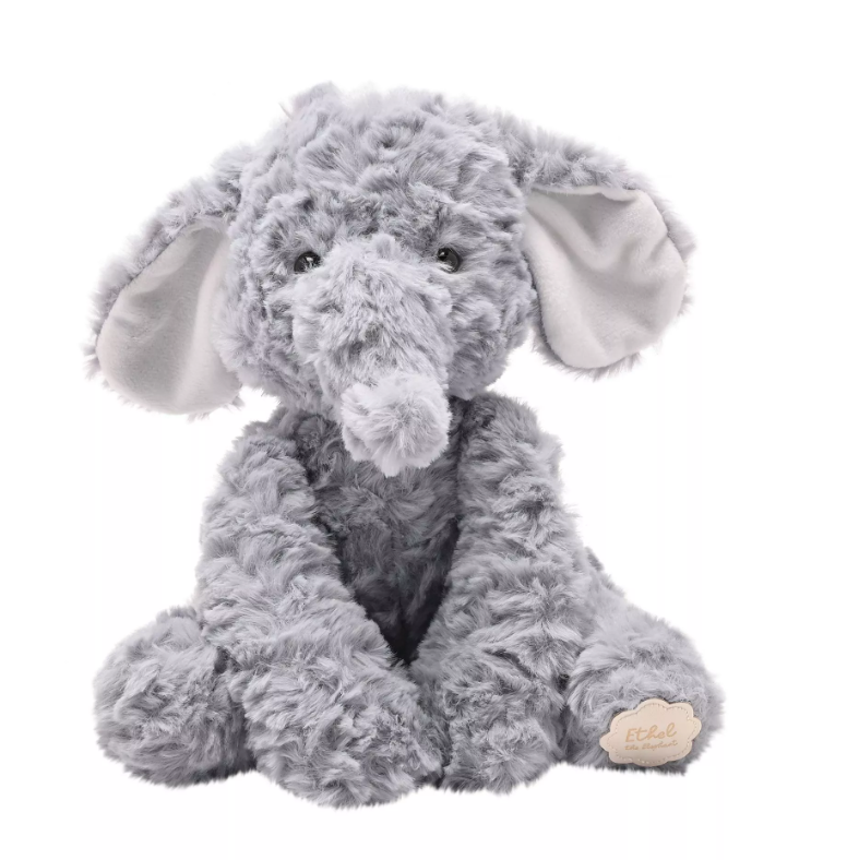 Softies Ethel The Plush Sitting Grey Elephant 22 cm