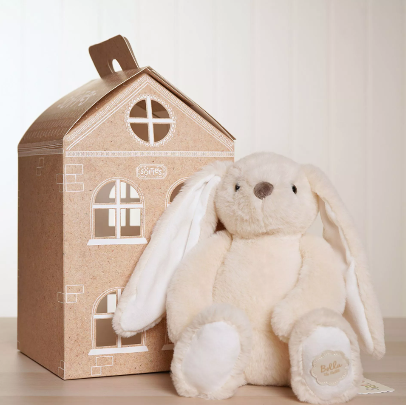 Softies Bella The Classical Plush White Bunny 30cm