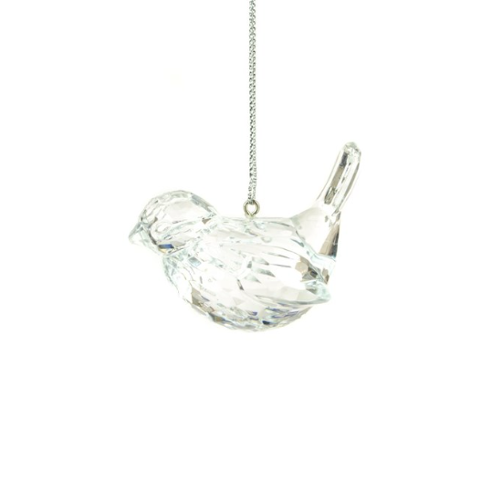 Crystal Bird Christmas Tree Decoration 6cm