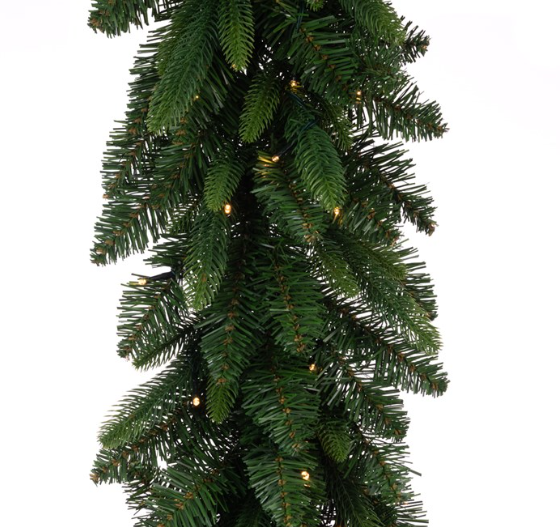 Faux Newhampton Pine Garland with Lights 9'