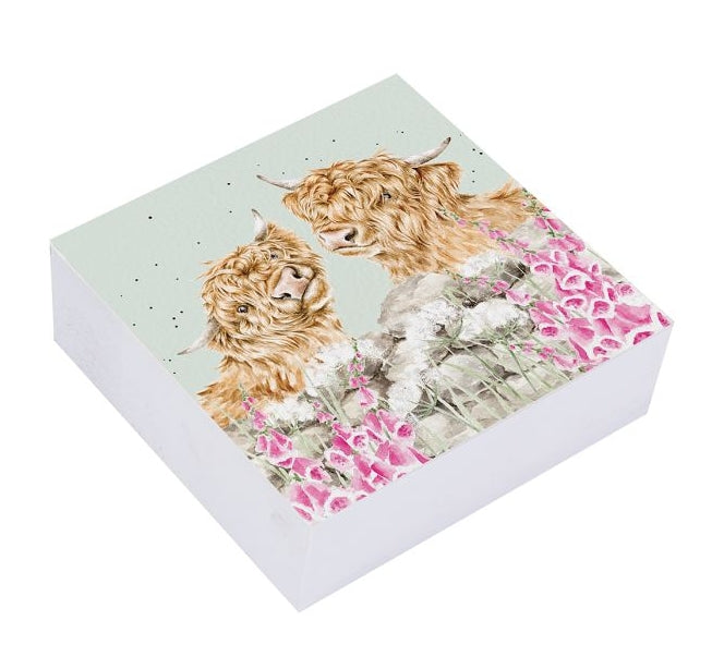 Wrendale 'Just for Moo' Highland Cow Sticky Notes