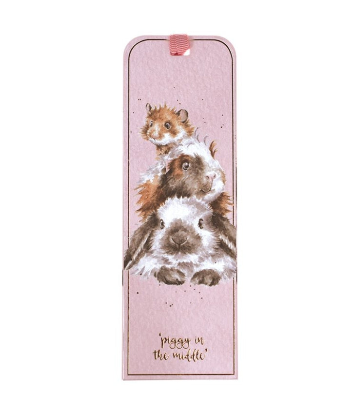 Wrendale 'Piggy in the Middle' guinea pig & rabbit Bookmark