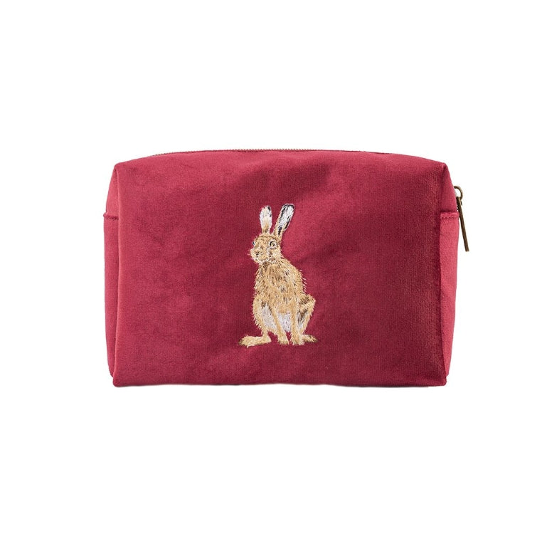 Wrendale 'Golden Hour' Hare Embroidered Make Up Bag