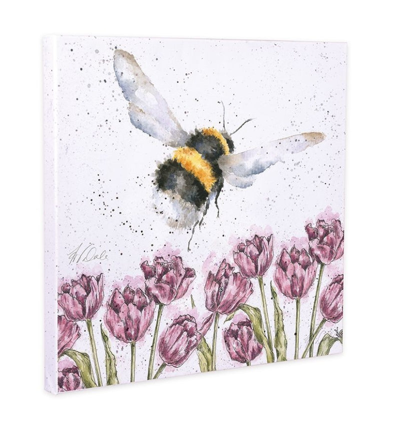Wrendale 'Flight of the Bumblebee' Bee Canvas 20cm