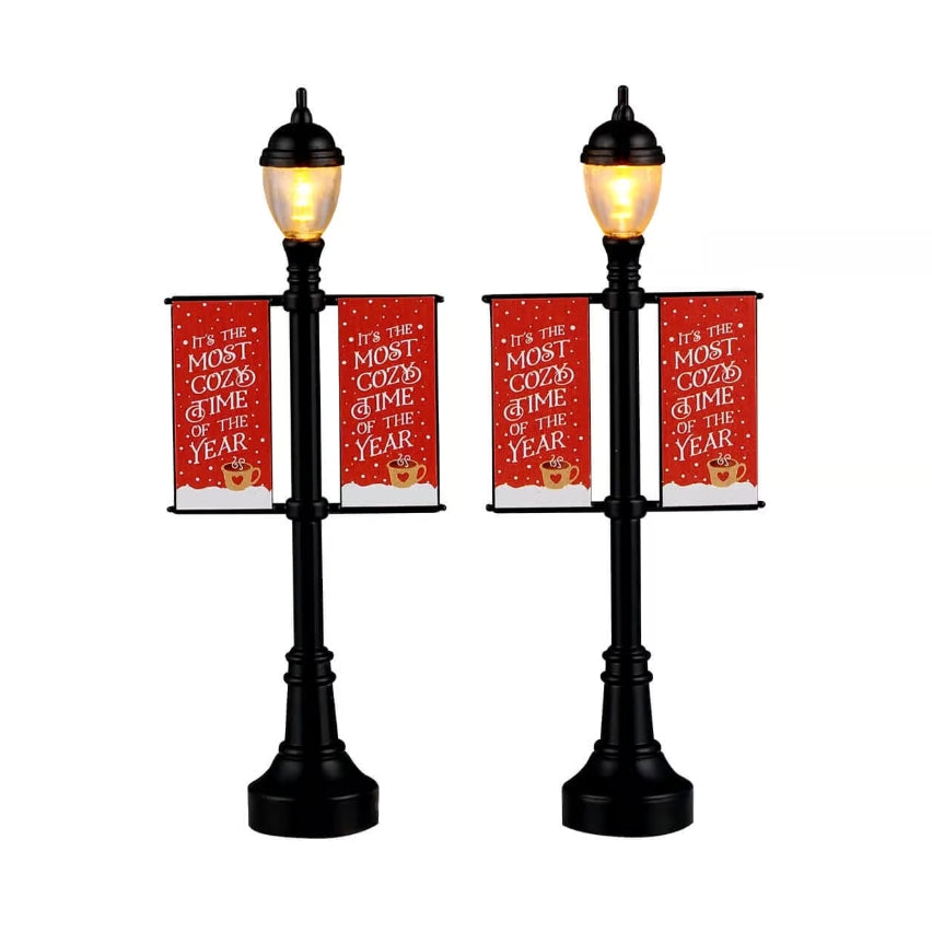 Lemax Lamp Post Banners Set Of 2 64646