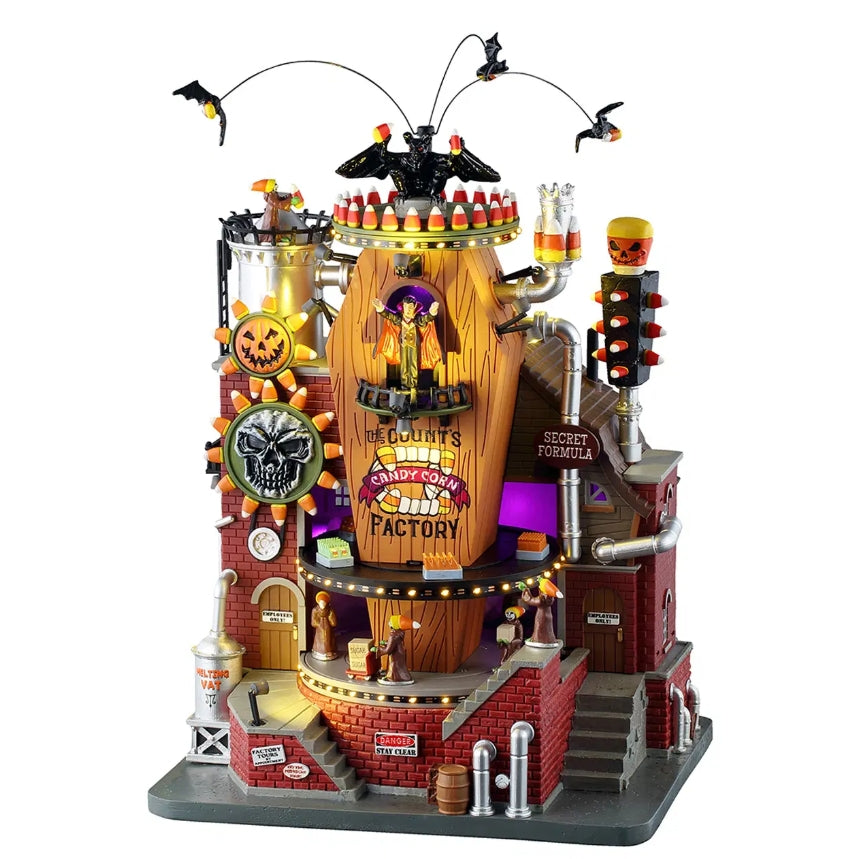 Lemax The Count's Candy Corn Factory, Inc With Adaptor 55299-UK