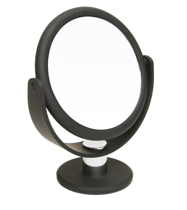 Alice Wheeler Black Soft Touch Vanity Mirror 7x mag