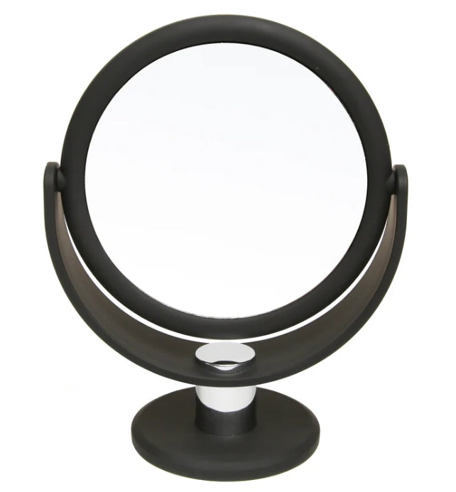 Alice Wheeler Black Soft Touch Vanity Mirror 7x mag