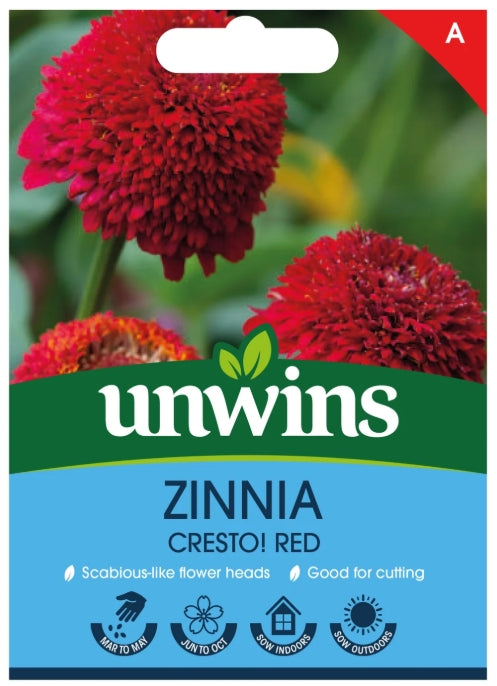 Unwins Zinnia Cresto Red