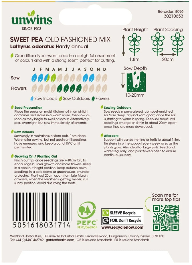 Unwins Sweet Pea Old Fashioned Mix