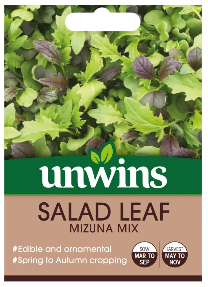 Unwins Salad Leaf Mizuna Mix Seeds
