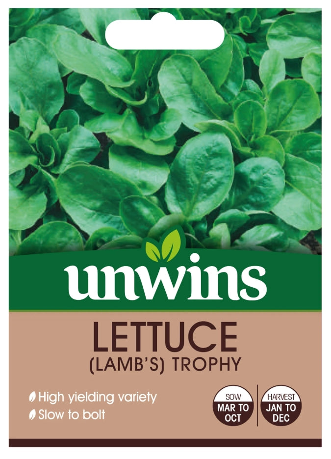 Unwins Lamb's Leaves Lettuce Trophy Seeds