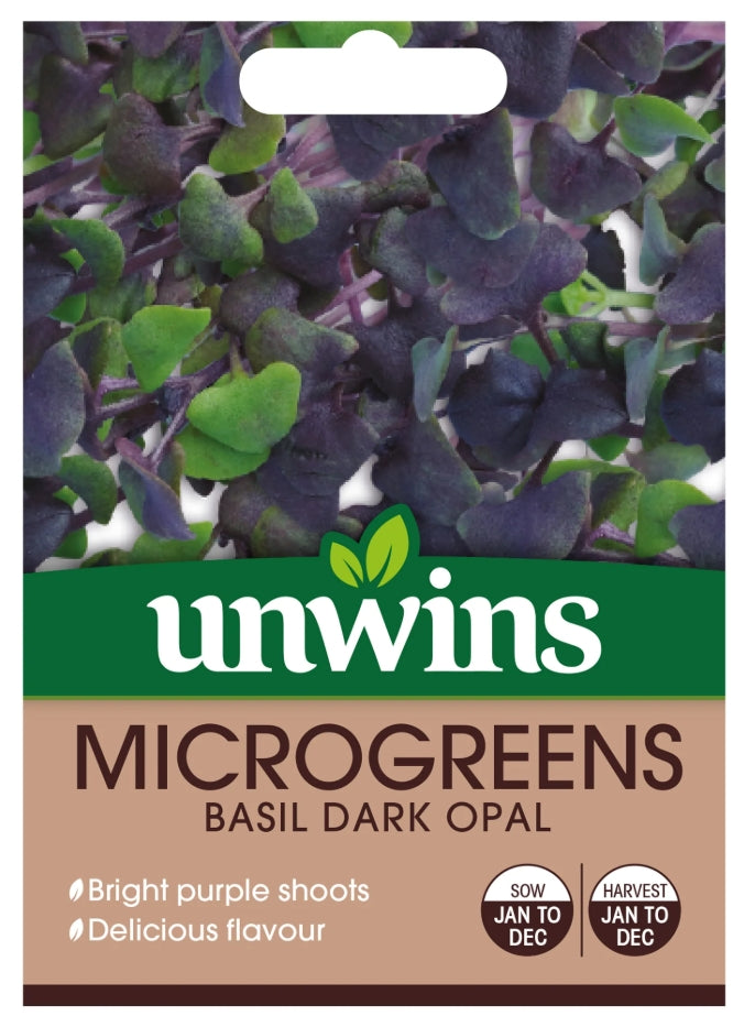 Unwins MicroGreens Basil Dark Opal Seeds
