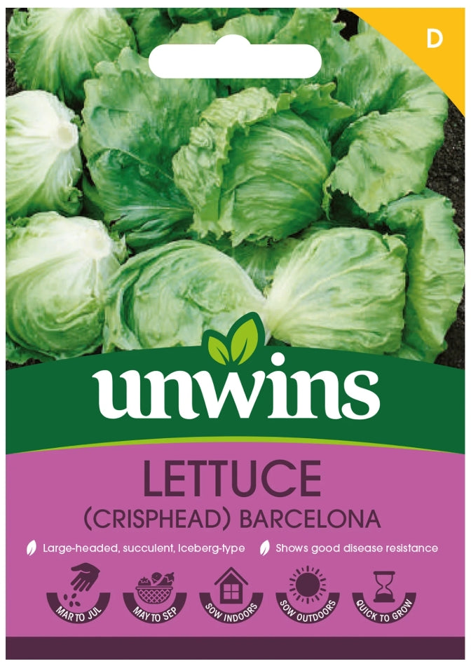 Unwins Crisphead Lettuce Barcelona Seeds