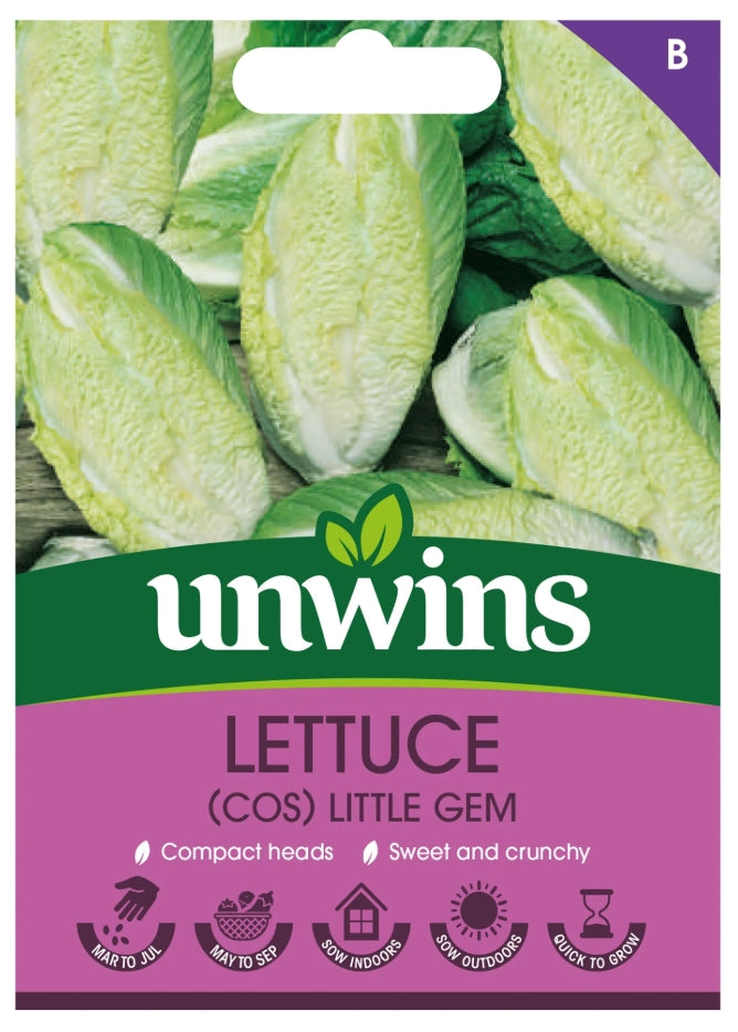 Unwins Cos Lettuce Little Gem Seeds