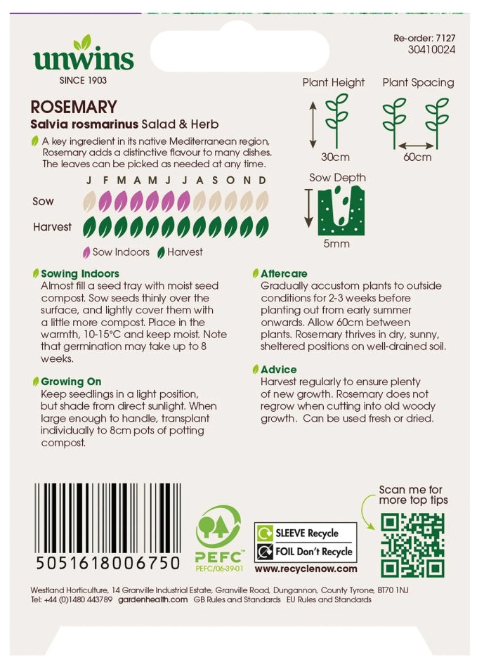 Unwins Rosemary Seeds