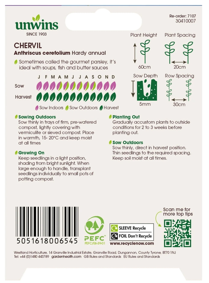 Unwins Chervil Seeds