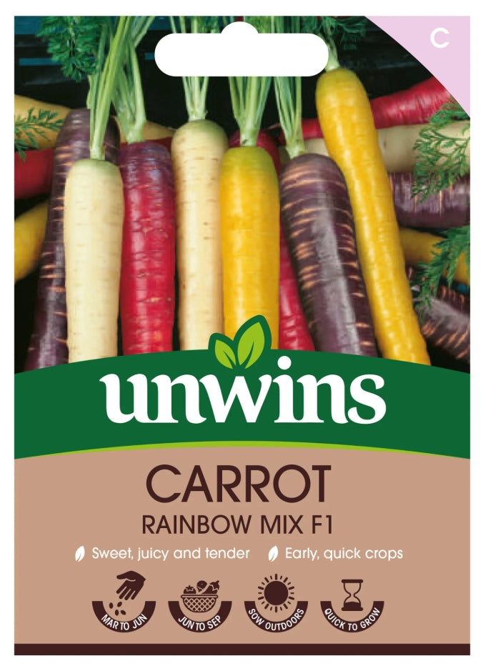 Unwins Carrot Rainbow Mix F1 Seeds