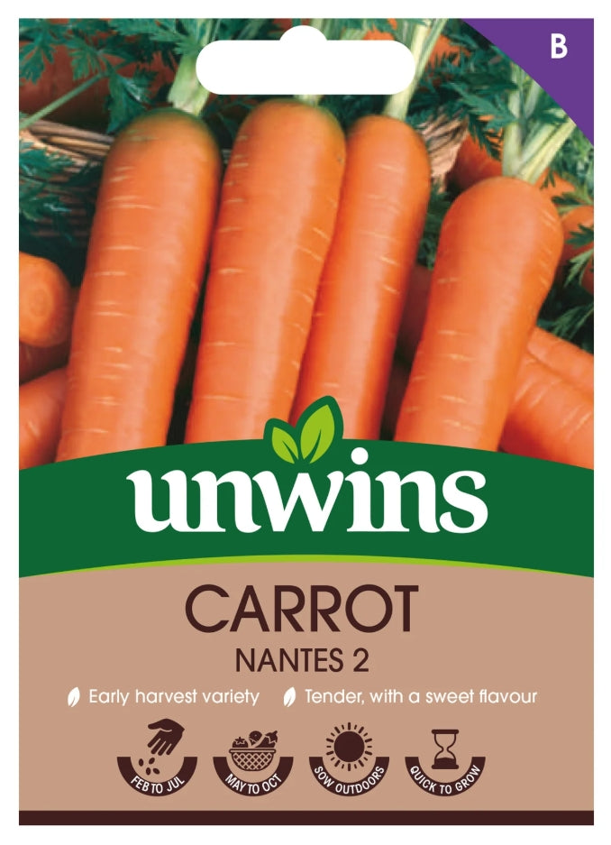 Unwins Carrot Nantes 2 Seeds