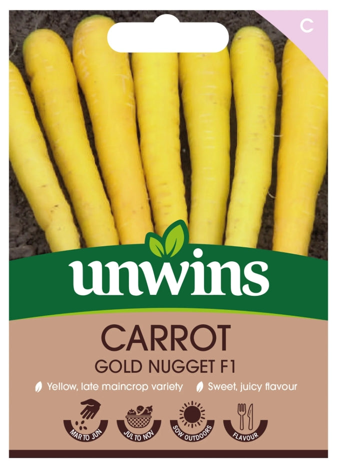 Unwins Carrot Gold Nugget F1 Seeds