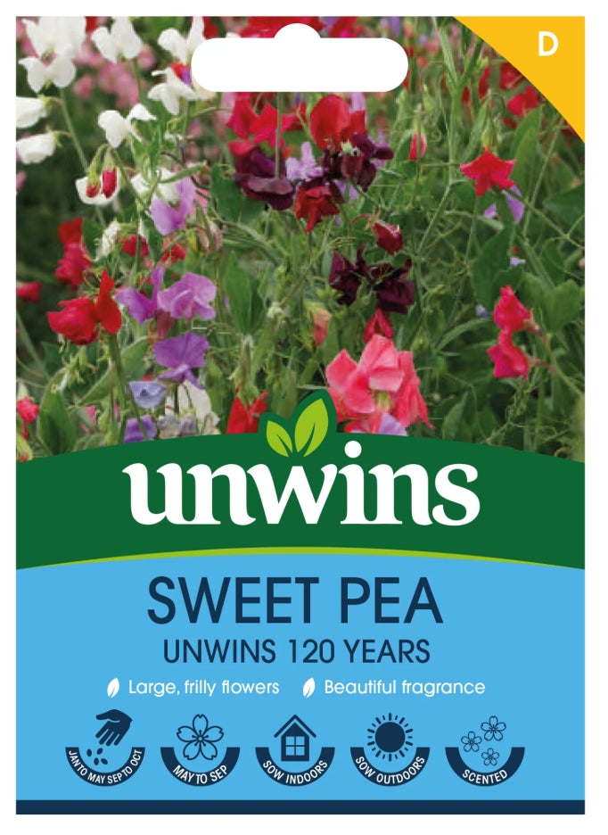 Unwins Sweet Pea Unwins 120 Years Seeds