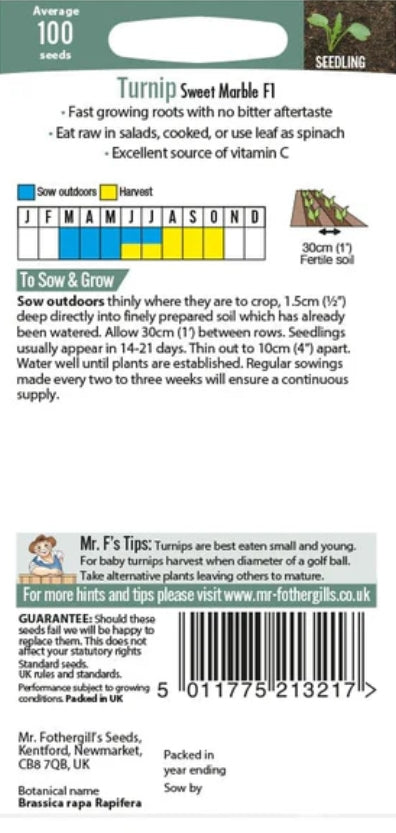Mr.Fothergills Turnip Sweet Marble F1