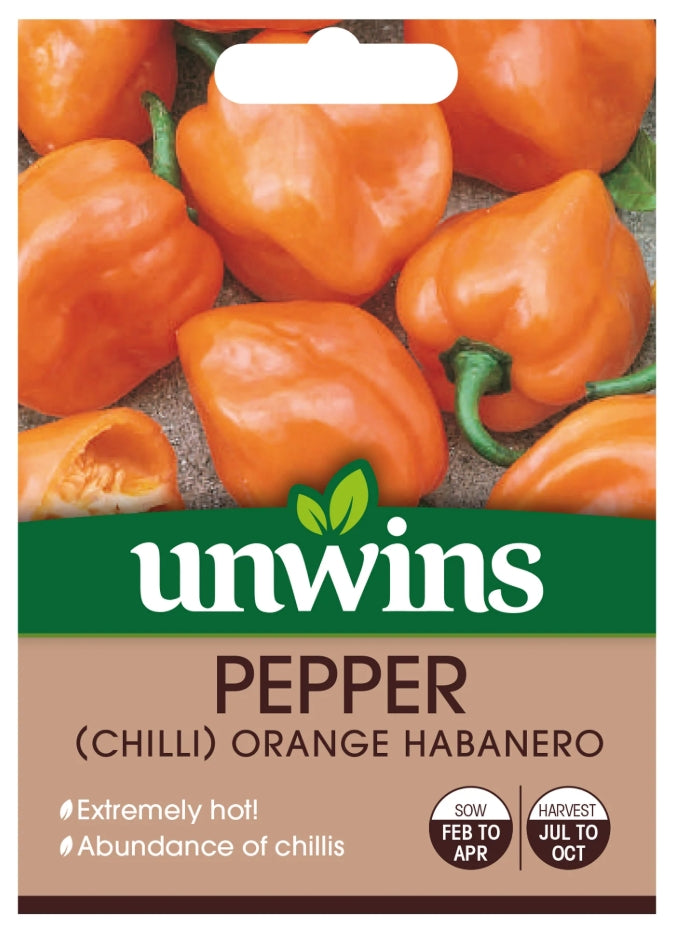 Unwins Chilli Pepper Orange Habanero Seeds