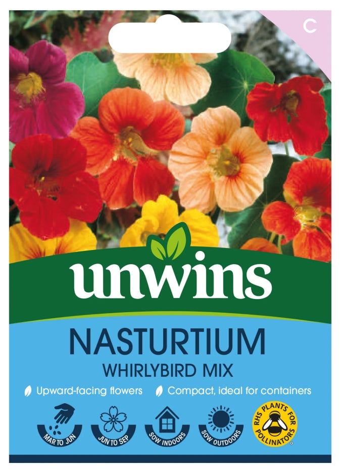 Unwins Nasturtium Whirlybird Mix Seeds