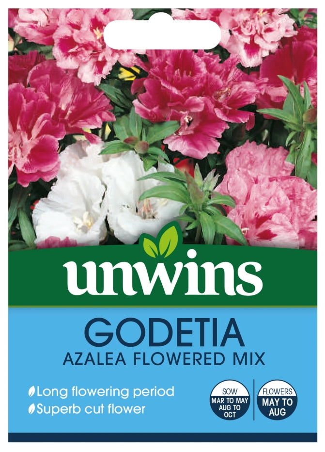 Unwins Godetia Azalea Flowered Mix Seeds