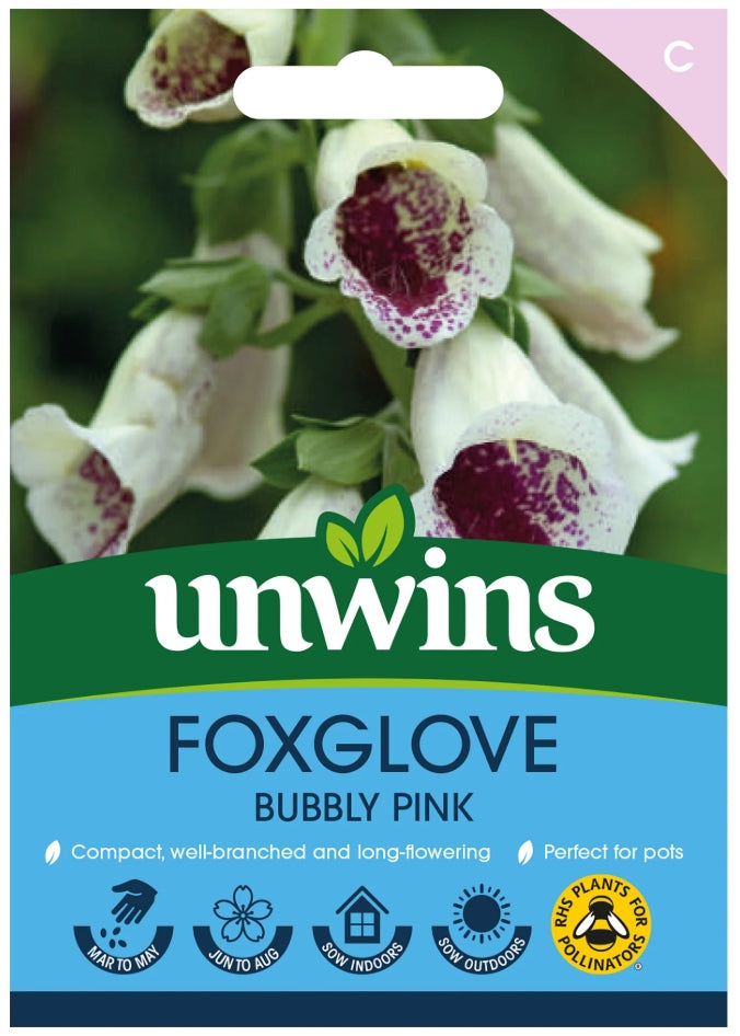 Unwins Foxglove Bubbly Pink Seeds