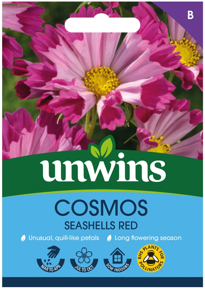Unwins Cosmos Seashells Red Seeds