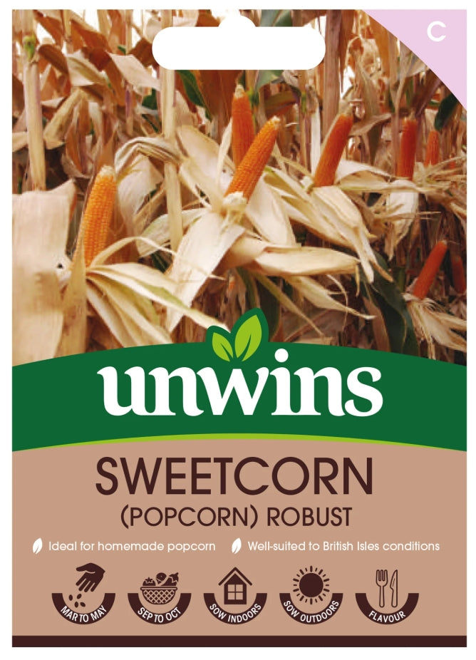 Unwins Popcorn Sweetcorn Robust Seeds