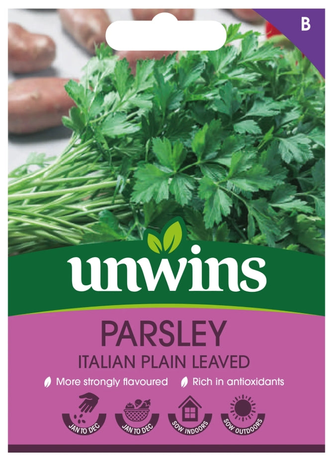 Unwins Parsley Italian Plain Leaved Seeds
