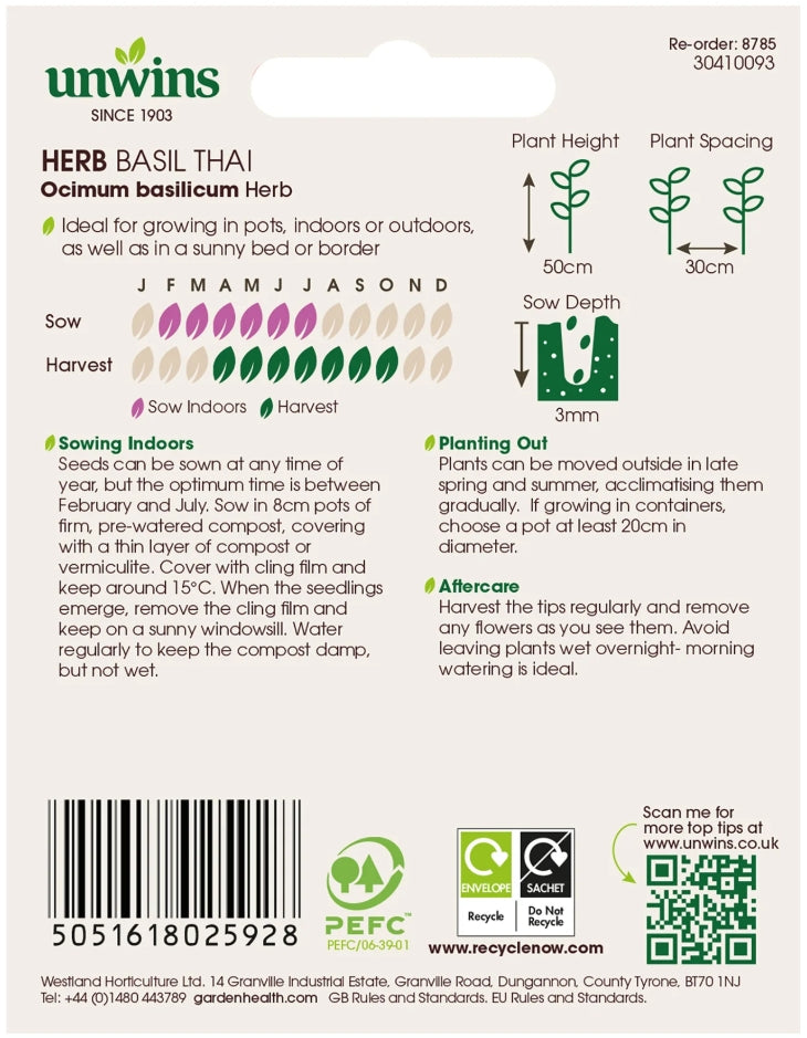 Unwins Basil Thai Seeds