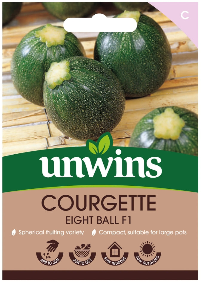 Unwins Courgette Eight Ball F1 Seeds