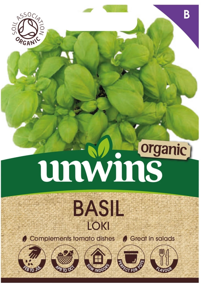 Unwins Organic Basil Loki Seeds