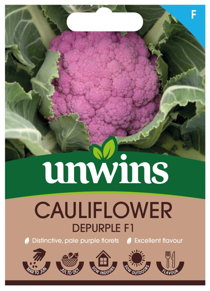 Unwins Cauliflower Depurple F1 Seeds